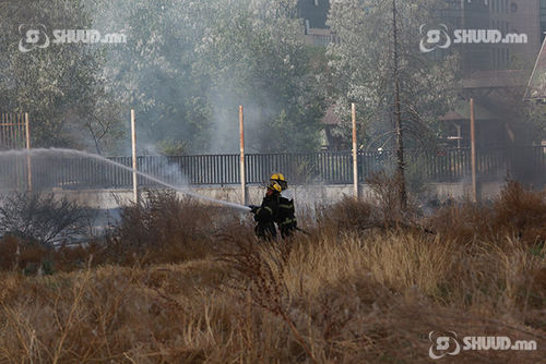 Гурван тонн хураасан аргал шатаж байсныг унтраажээ